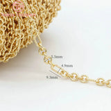 24K Brass Necklace Chains 4.9x9.3MM 5.5MM Jewelry Findings
