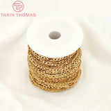 1 Meter 5MM 24K Brass Bracelet Chains Necklace High Jewelry Findings