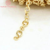 8.8MM 24K Brass Bracelet Necklace Chains