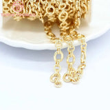 8.8MM 24K Brass Bracelet Necklace Chains