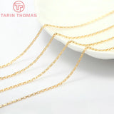 1MM 24K Brass Necklace Chains Bracelet Chains High Diy Jewelry