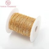 1MM 24K Brass Necklace Chains Bracelet Chains High Diy Jewelry