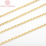 1MM 24K Brass Necklace Chains Bracelet Chains High Diy Jewelry