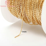 1MM 24K Brass Necklace Chains Bracelet Chains High Diy Jewelry