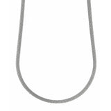 Rhodium Plated Stainless Steel Rounded Box Chain Necklace