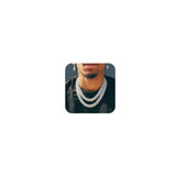 Men's Iced Out Cuban Link Chain Necklace, Hip Hop Style