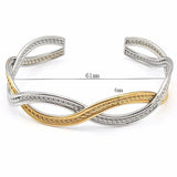 61MM Stainless Steel Cuff Bracelet Expandable Bangle Bracelet Women Men Bangles