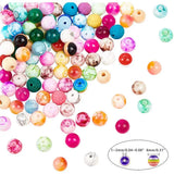 620pcs Beading Kits 8mm Mixed Spray Painted Beads DIY Jewelry Supplies
