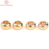 20PCS 6x3MM 24K Plated Brass Spacer Beads for Bracelets
