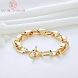 17.5CM 24K Brass Bracelet Chains for Jewelry Making