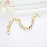 17.5CM 24K Brass Bracelet Chains for Jewelry Making