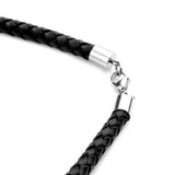 62CM Leather Bracelet Stainless Steel Charm Punk Style Men's Jewelry