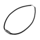 62CM Leather Bracelet Stainless Steel Charm Punk Style Men's Jewelry