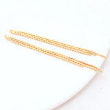 14K Brass Box Chain Tassel Charms Pendants Jewelry Making Supplies