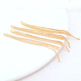 14K Brass Box Chain Tassel Charms Pendants Jewelry Making Supplies
