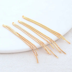 14K Brass Box Chain Tassel Charms Pendants Jewelry Making Supplies