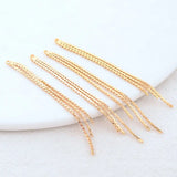 14K Brass Box Chain Tassel Charms Pendants Jewelry Making Supplies