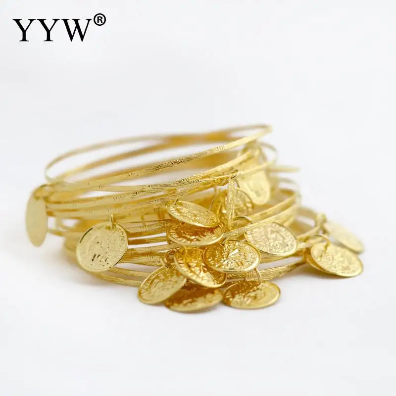 Golden Belly Dance Bracelets - Wedding Party Jewelry
