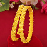 24K Plated Bracelet Women Men Link Chains Women's Bangle Jewelry