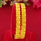 24K Plated Bracelet Women Men Link Chains Women's Bangle Jewelry