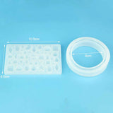 62pcs DIY Bracelet Pendant Jewelry Resin Molds Set for Crafting