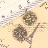Eye of Horus Charms 15mm Antique Silver Pendants DIY Handmake Bracelet
