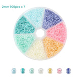 6300Pcs/2mm Colorful Round Charm Czech Spacer Glass Seed Beads Set