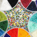 6300Pcs 2mm Cream Glass Beads Czech Round Spacer Glass Bugle Seedbeads