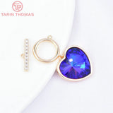 24K Brass Zircon Bracelet Clasps Jewelry Findings