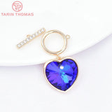 24K Brass Zircon Bracelet Clasps Jewelry Findings