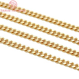 7MM 24K Plated Brass Necklace Chains Bracelet Chains