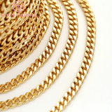 7MM 24K Plated Brass Necklace Chains Bracelet Chains