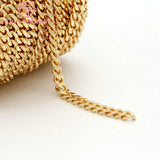 7MM 24K Plated Brass Necklace Chains Bracelet Chains