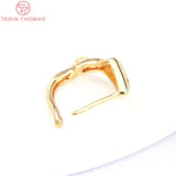 6PCS 14x18MM 24K Brass Earrings Hoop DIY Jewelry Findings