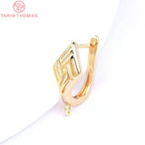 6PCS 14x18MM 24K Brass Earrings Hoop DIY Jewelry Findings