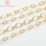 1M Width 4MM 24K Plated Brass Necklace Chains Bracelet Chains