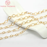 1M Width 4MM 24K Plated Brass Necklace Chains Bracelet Chains