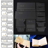 Leathercraft Acrylic Wallet Stencil Set DIY Tools