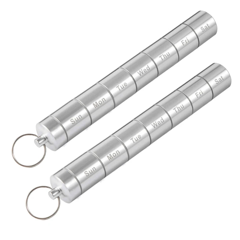 Metal Keychain Holder Weekly Organizer 7 Holder