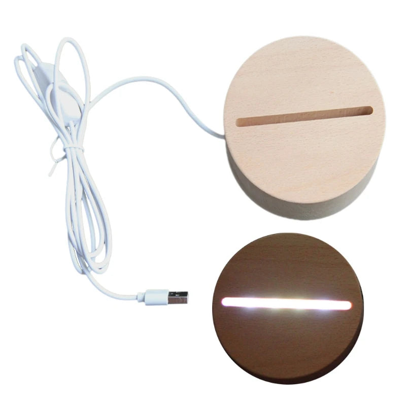 Wooden Lamp Base Resin Mold for Crystal Glass Decor