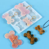 Dog Bone Tag Epoxy Resin Mold Keychain Pet Hanging Sign DIY Silicone Mould