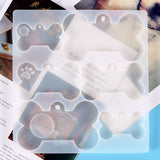 Dog Bone Tag Epoxy Resin Mold Keychain Pet Hanging Sign DIY Silicone Mould