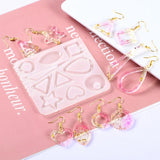 Crystal Epoxy Resin Mold Earrings Pendant DIY Craft Jewelry Silicone Mould