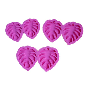 3 Pcs Leaves Earrings Resin Mold DIY Jewelry Pendants Tools