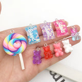 Sweet Candy Key Chain DIY Lollipop Bear Jewelry for Kids