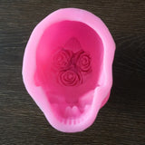 3D Rose Flower Skull Resin Mold Home Decorations Silicone Mould