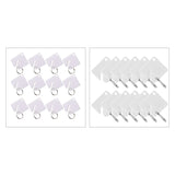 Square Slotted Key Tag with Hook Acrylic Round Split Ring Key Tags
