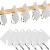 Square Slotted Key Tag with Hook Acrylic Round Split Ring Key Tags