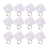 Square Slotted Key Tag with Hook Acrylic Round Split Ring Key Tags