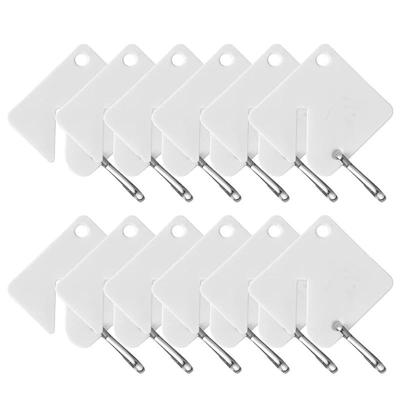 Square Slotted Key Tag with Hook Acrylic Round Split Ring Key Tags